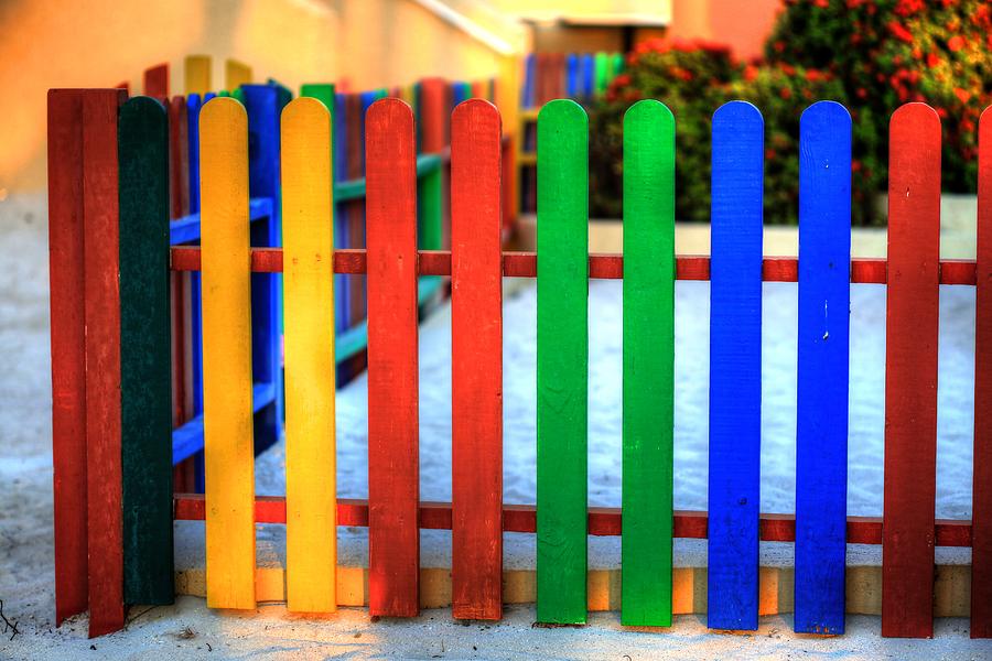 Colourful Caribbean fence II Photograph by Eti Reid