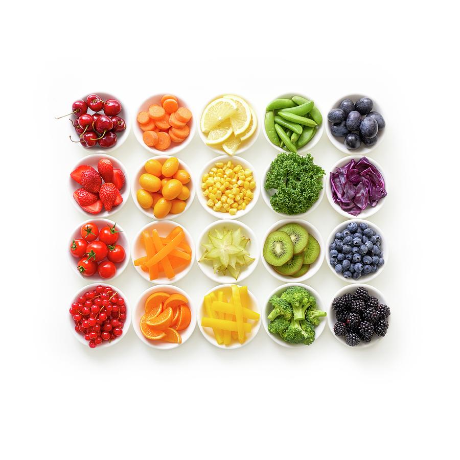 Colourful Fresh Produce In Dishes Photograph by Science Photo Library