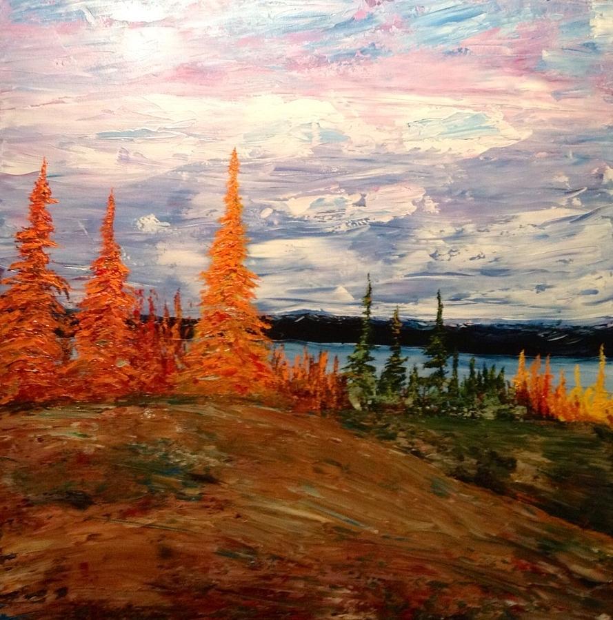 Colourful Northern Fall Painting by Desmond Raymond - Fine Art America