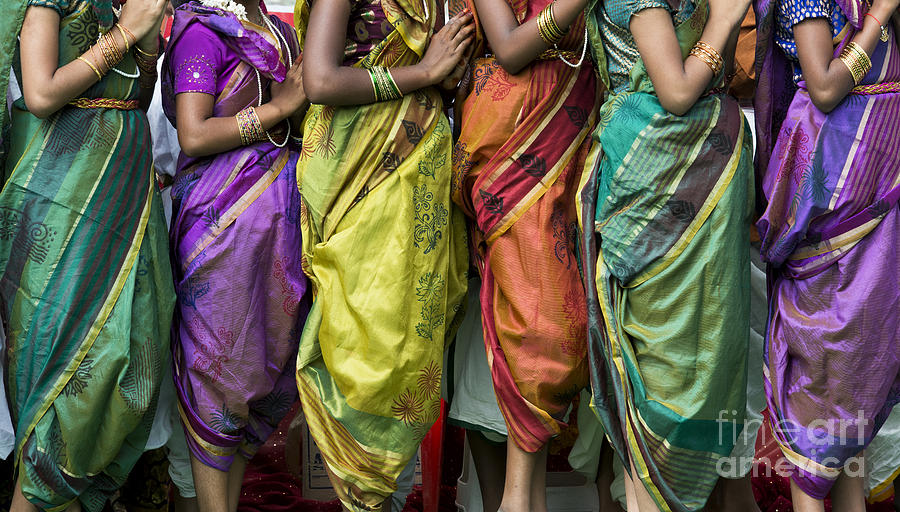 Colourful Sari Pattern Photograph by Tim Gainey