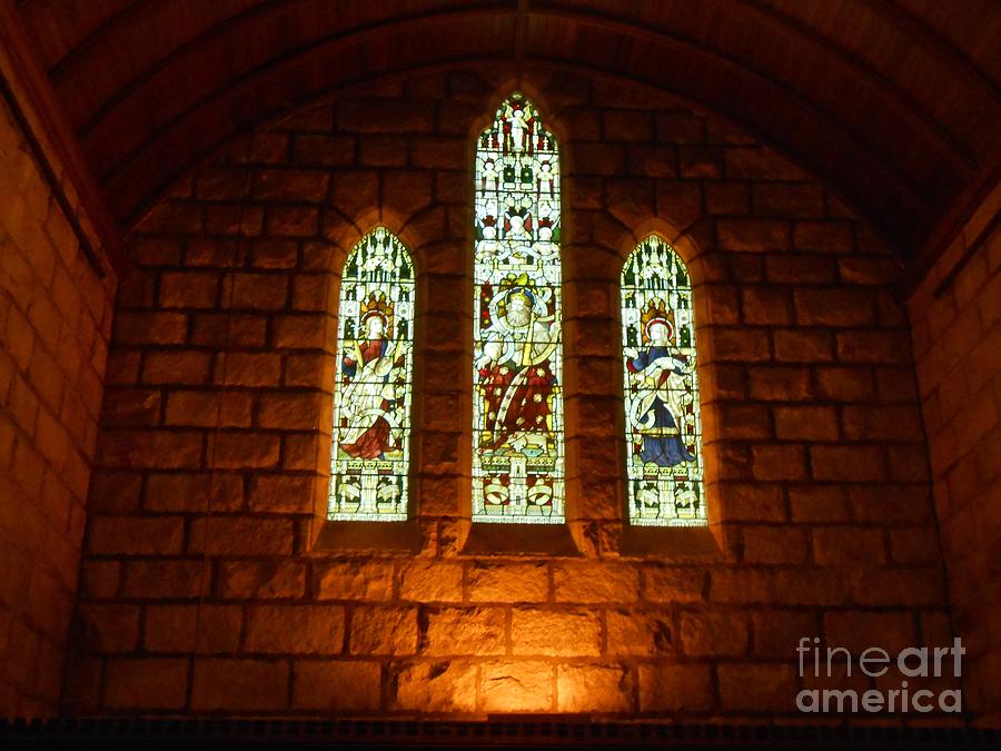Colourful Windows at Crathie Church Photograph by Joan-Violet Stretch