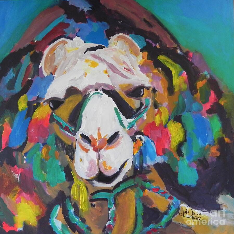 Colourfull Camel Painting by Jolanta Shiloni
