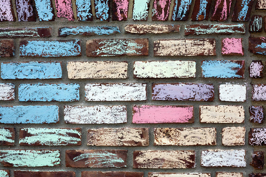 Colourfully Chalked Brick Wall Photograph by Snap Decision