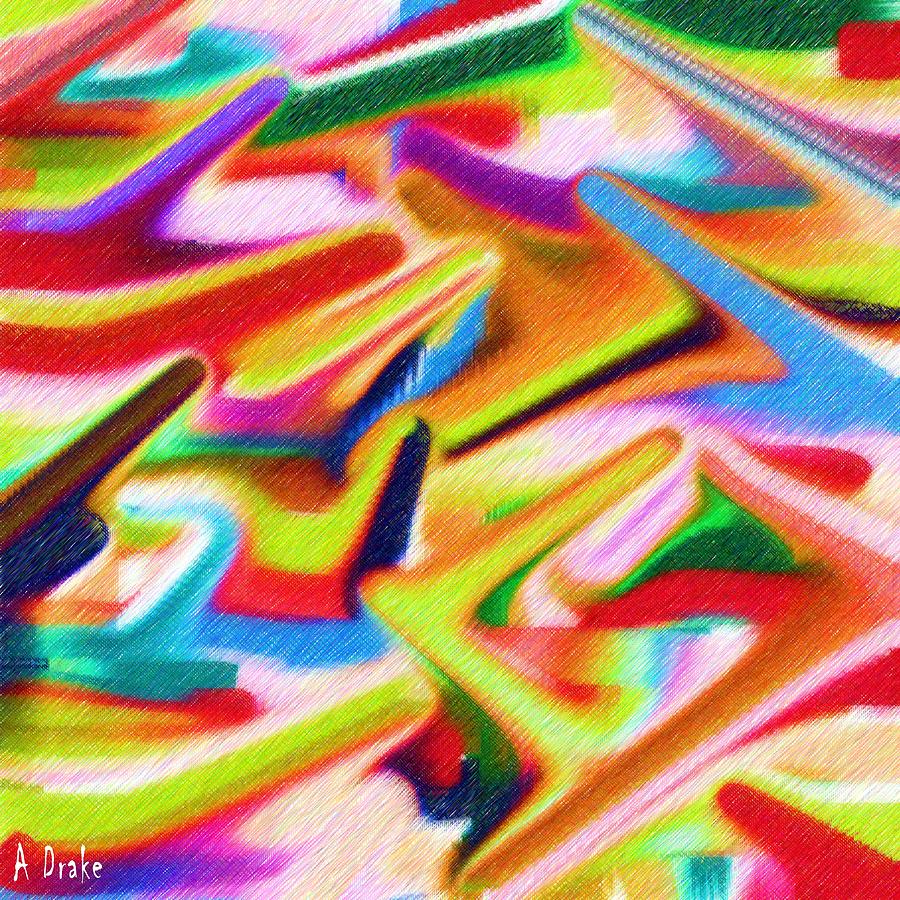 Colours In Flight Abstract Digital Art by Alec Drake