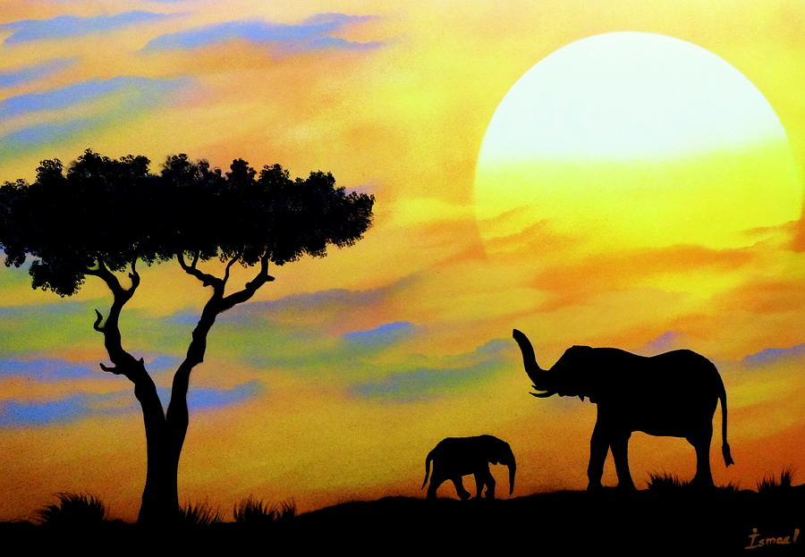 Animal Painting - Colours of Africa by Ismael Paint