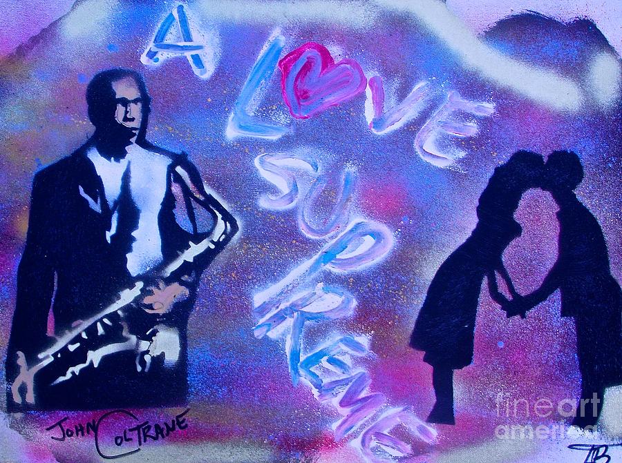 John Coltrane Painting - Coltrane Supreme Love Blue by Tony B Conscious