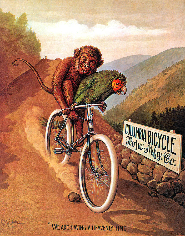 Columbia Bicycle Poster, C.m. Coolidge Photograph by Science Source