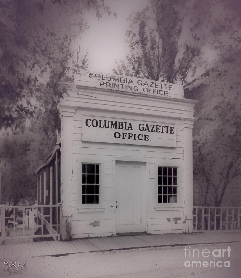 Columbia Gazette Office Photograph by Barbara R MacPhail