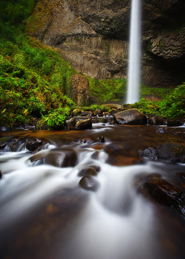 Waterfall Photograph - Columbia Gorge Richness by Darren White