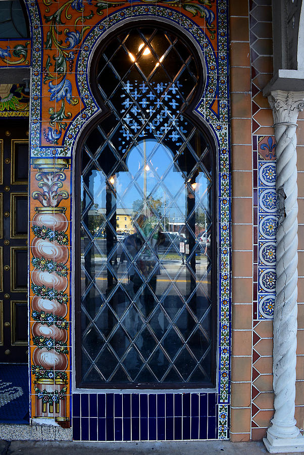 Columbia Restaurant Entryway Window. Photograph by Judy Wanamaker