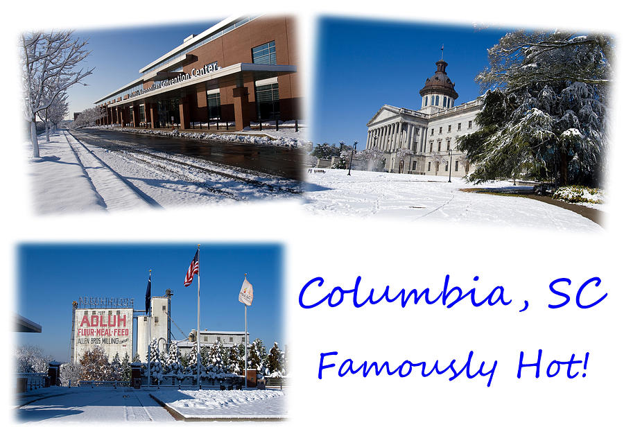 Columbia South Carolina Famously Hot Blue White Photograph by Joseph C Hinson