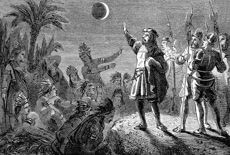 Columbus And The Lunar Eclipse, 1504 Photograph by British Library