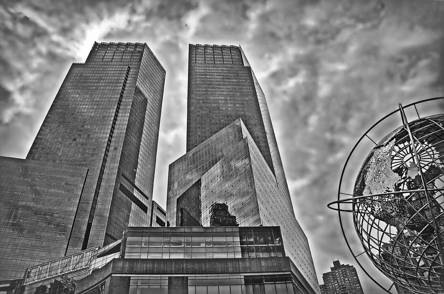 Columbus Circle - B/W Photograph by Hanny Heim