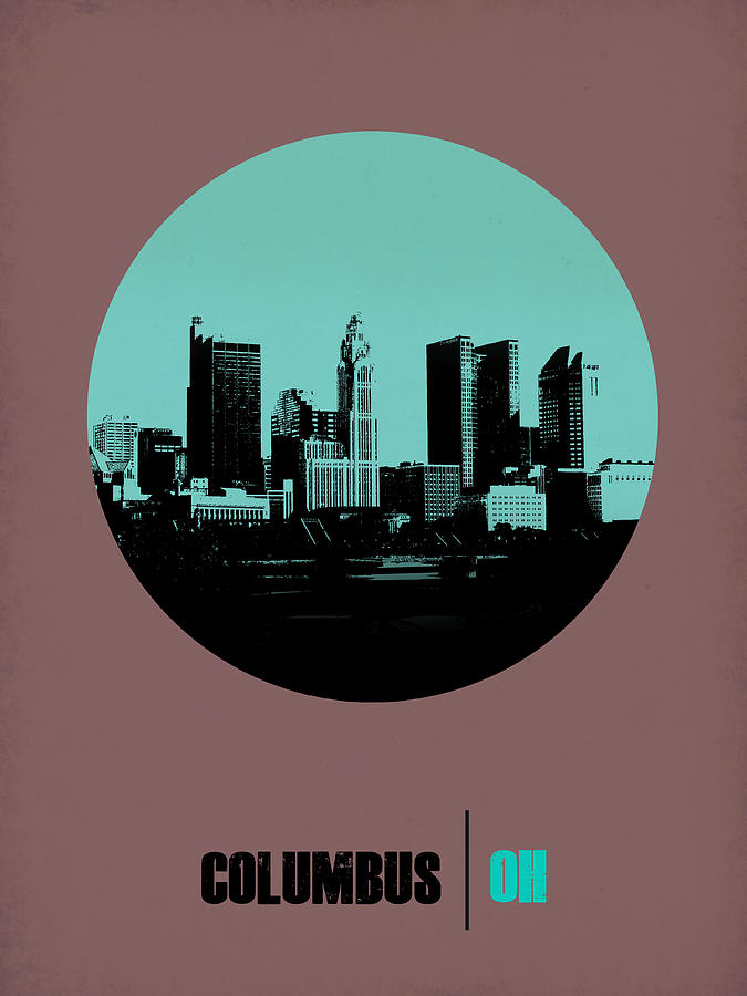 Columbus Digital Art - Columbus Circle Poster 2 by Naxart Studio