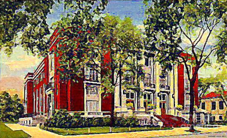Clubs Painting - Columbus Community Club In Green Bay Wi In 1943 by Dwight Goss