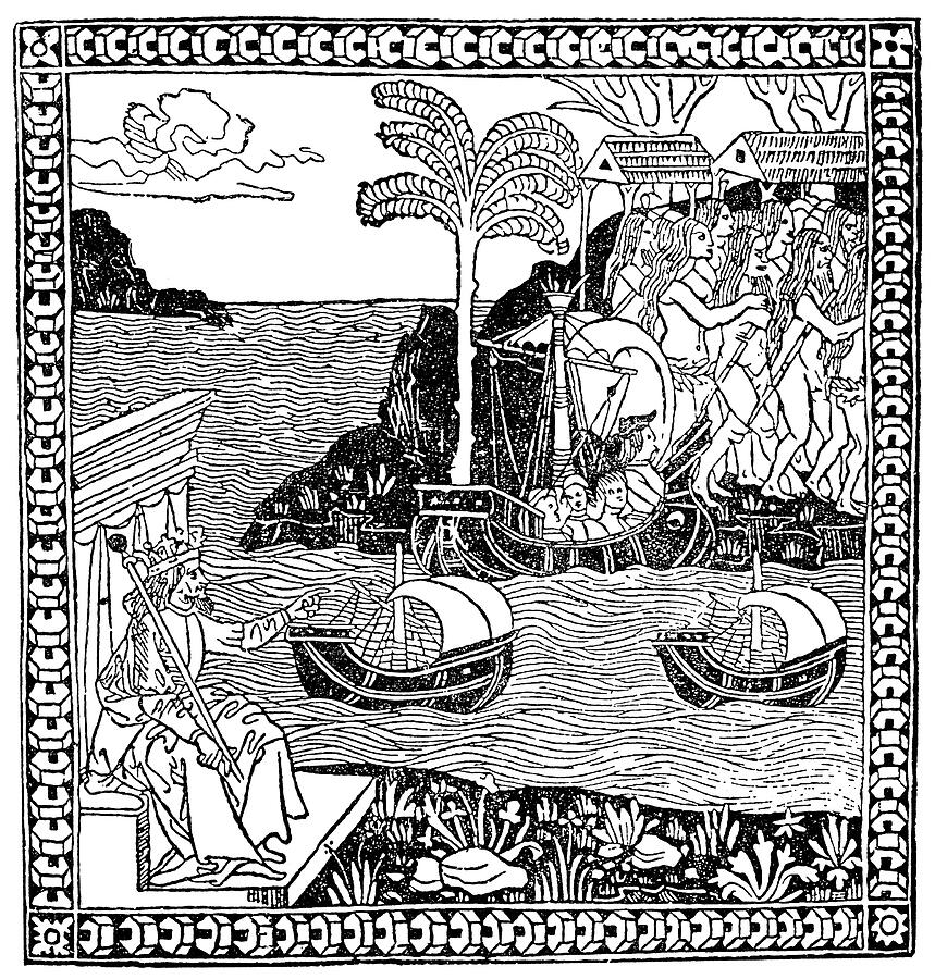 Columbus In New World Drawing by GRANGER Historical Picture Archive Columbus In New World Drawing by GRANGER Historical Picture Archive