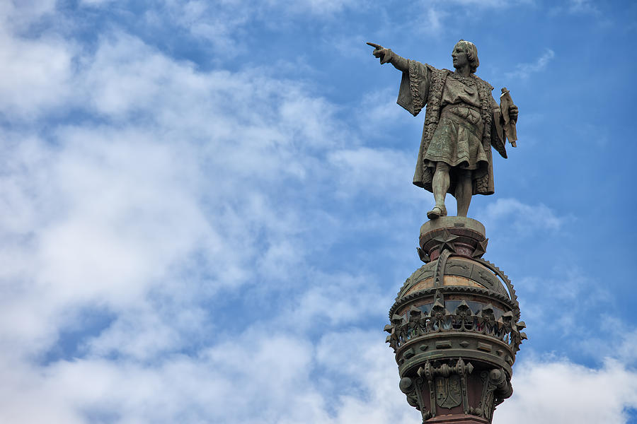 Columbus Photograph - Columbus Monument in Barcelona by Artur Bogacki