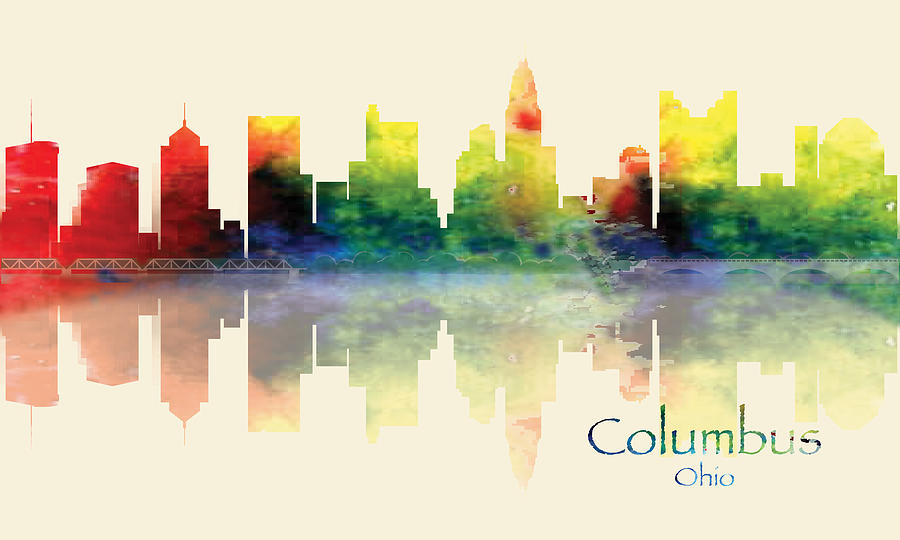 Columbus Skyline Digital Art by Loretta Luglio