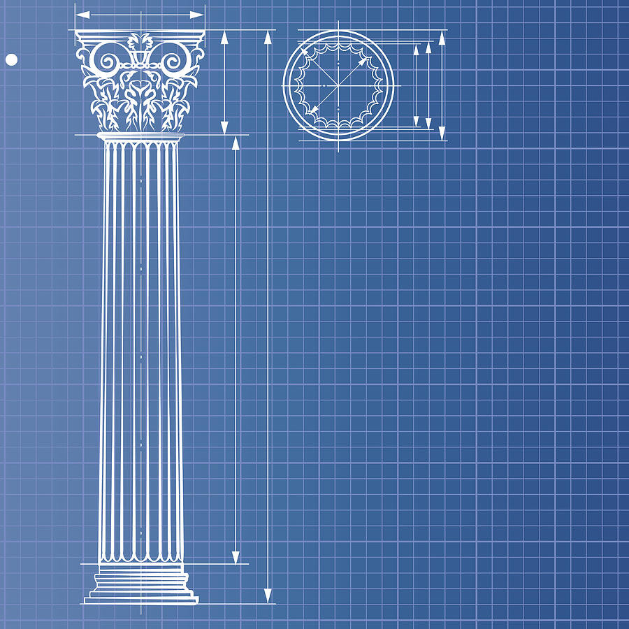 Column blueprint Drawing by Ninochka