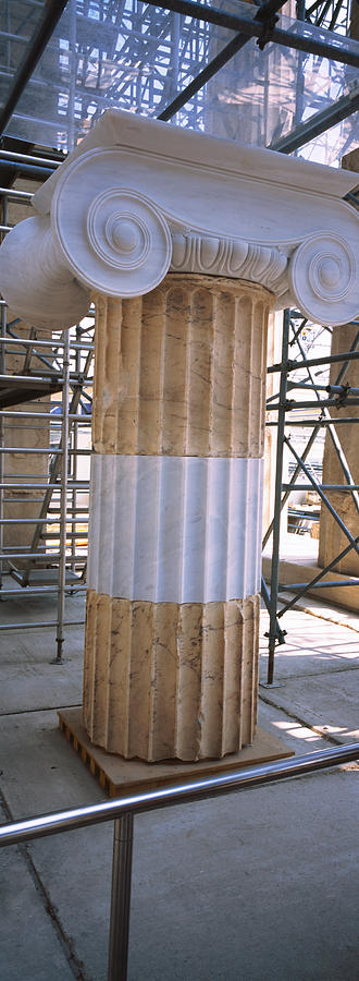 Architecture Photograph - Column In The Acropolis, Athens, Greece by Panoramic Images