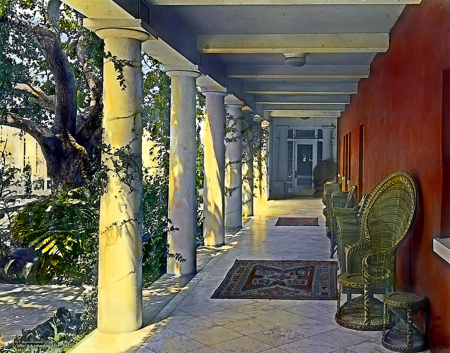 Nature Painting - Columns and Chairs by Terry Reynoldson