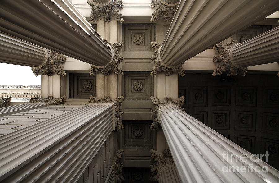 Columns at the National Archives in Washington DC Photograph by William Kuta