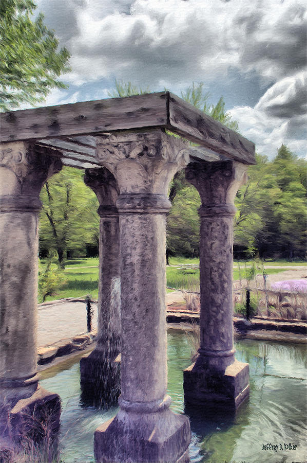 Fountain Painting - Columns in the Water by Jeffrey Kolker