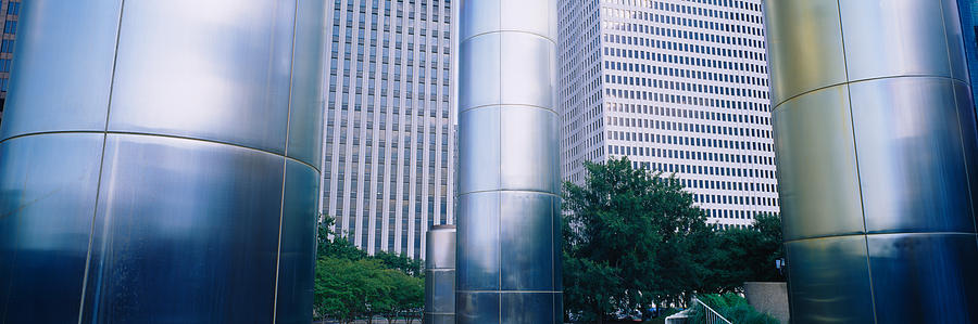 Houston Photograph - Columns Of A Building, Downtown by Panoramic Images