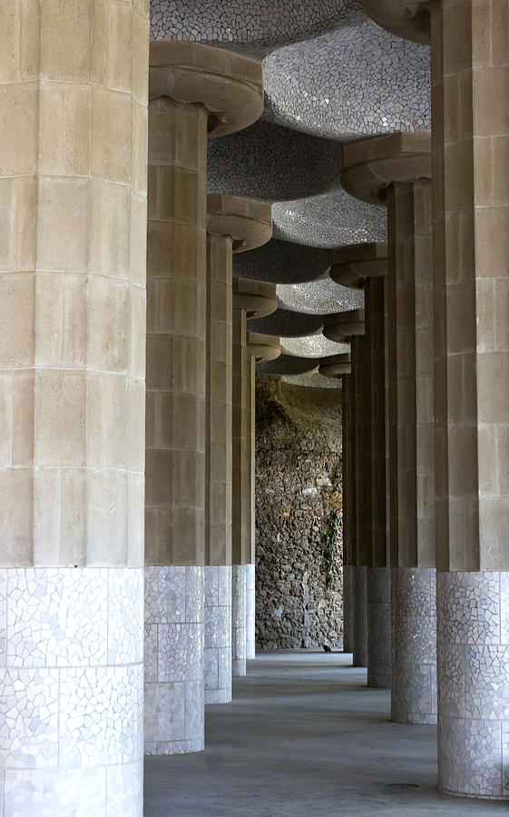 Sparkling Columns of Park Guell Photograph by Lorraine Devon Wilke