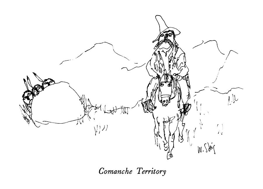 Comanche Territory Drawing by William Steig