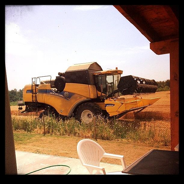 Thanksgiving Photograph - Combine Harvester by Candace Fowler