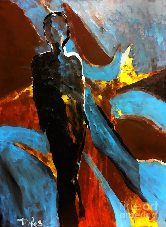 Come Back To Me II Abstract Painting by Saundra Myles