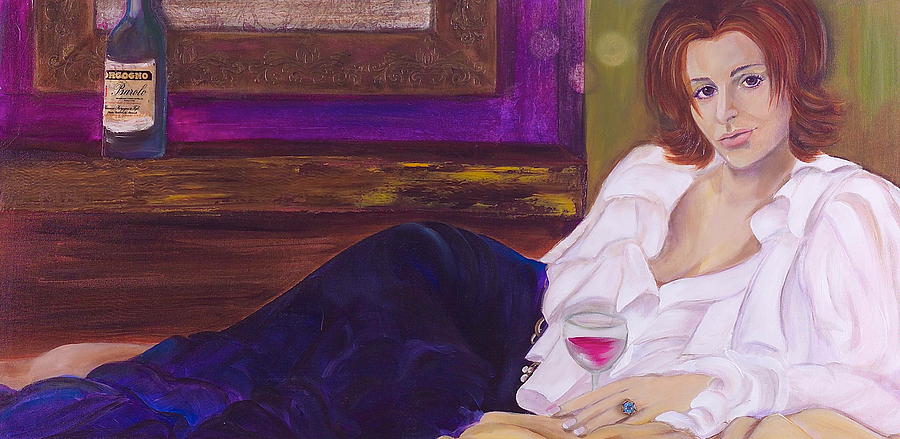 Wine Painting - Come Hither by Debi Starr