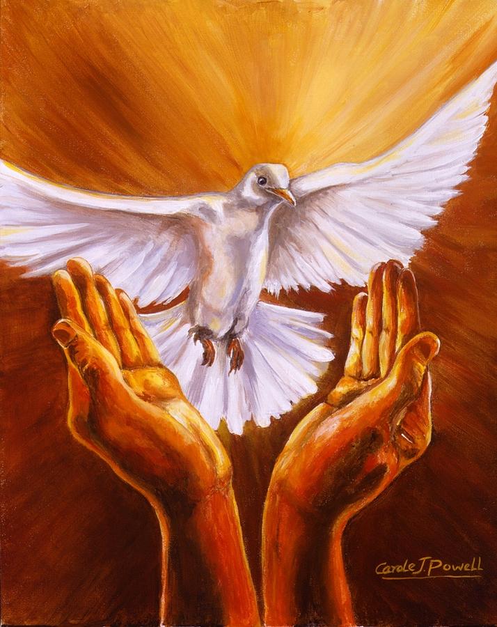 Come Holy Spirit Painting by Carole Powell