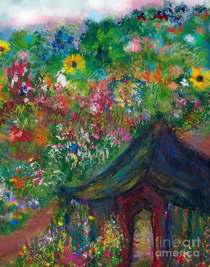 Flower Painting - Come Into Your Garden by Deborah Montana