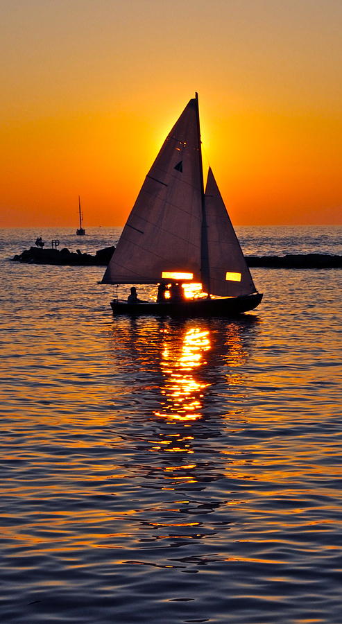 Sunset Photograph - Come Sail Away with Me by Frozen in Time Fine Art Photography