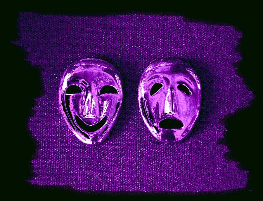 Comedy And Tragedy Masks 2 Digital Art by Will Borden