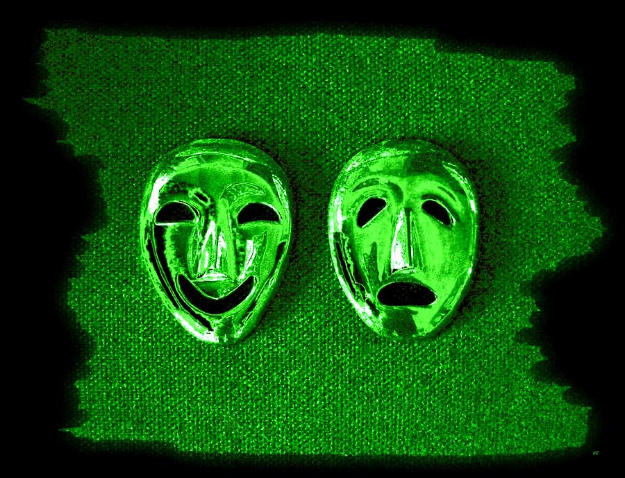 Comedy And Tragedy Masks 3 Digital Art by Will Borden
