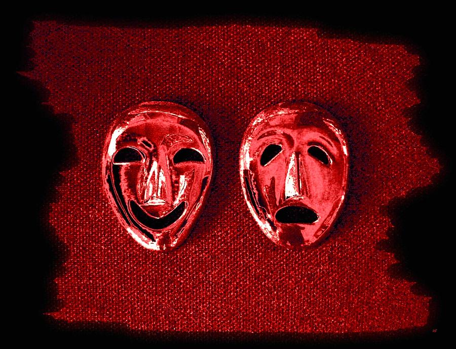 Comedy And Tragedy Masks 4 Digital Art by Will Borden