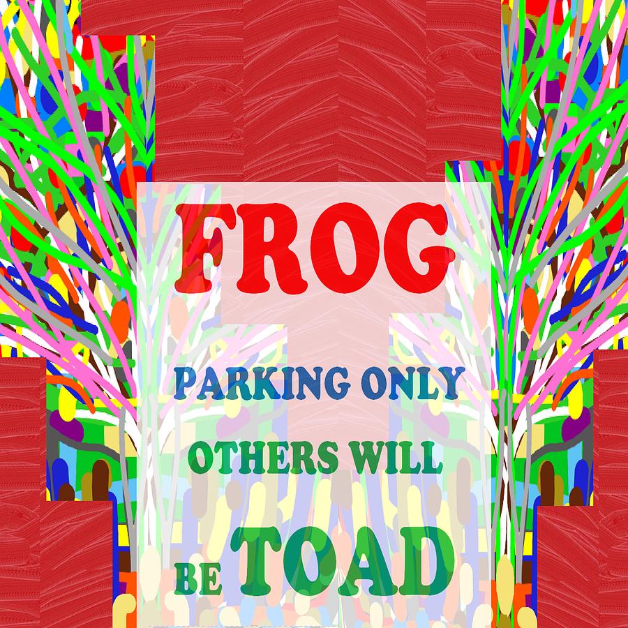 Pattern Mixed Media - Comedy Funny WordPlay Toad Frog  Background Designs  and Color Tones n Color Shades available for Do by Navin Joshi