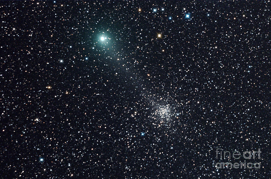 Comet Garradd At Messier 71 Cluster Photograph by John Chumack