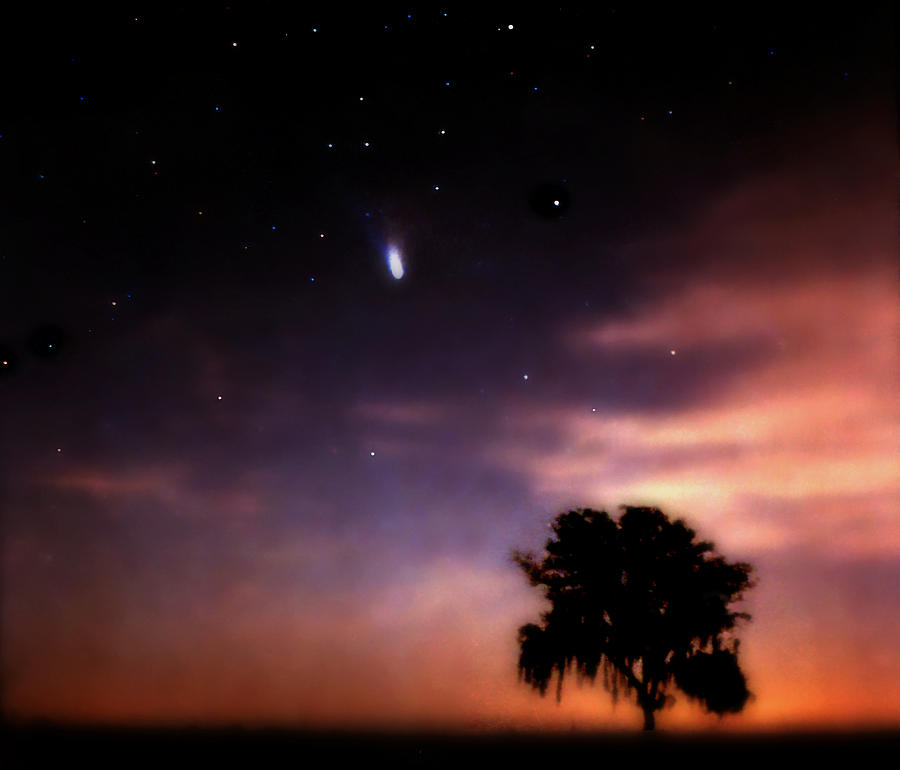 Comet Hale-Bopp at Sunrise. Lake Kissimmee. Photograph by Chris  Kusik