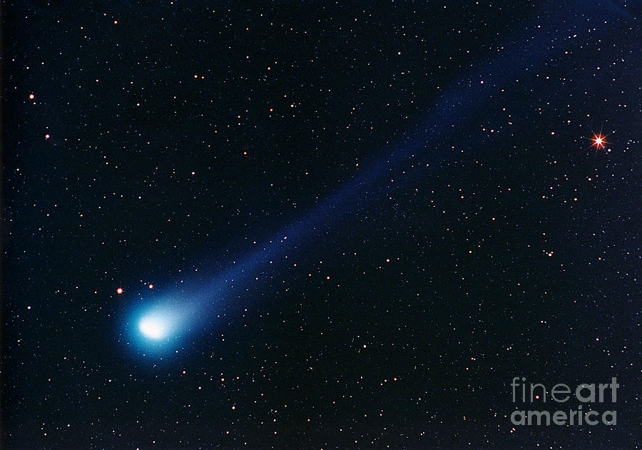 Comet Hyakutake And Arcturus Photograph by John Chumack