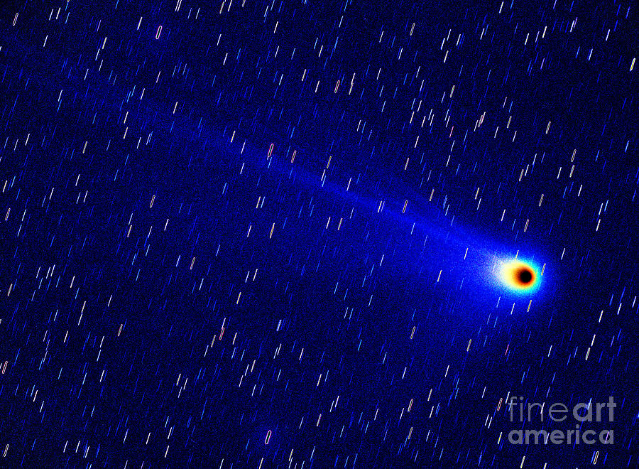 Comet Neat C2001 Q4 In False Color Photograph by Chris Cook