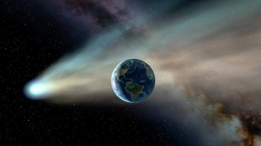 Comet Passing By The Earth Photograph by Joe Tucciarone