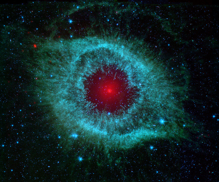Space Photograph - Comets Kick up Dust in Helix Nebula by Space Art Pictures