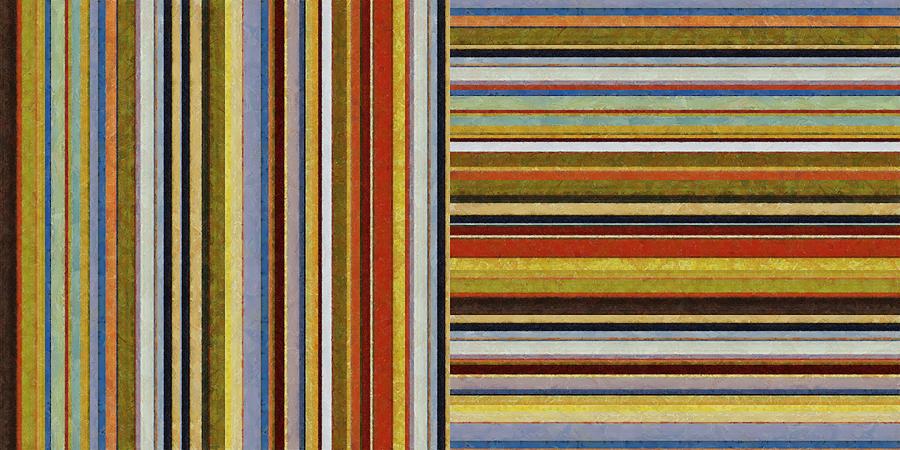 Abstract Painting - Comfortable Stripes lX by Michelle Calkins