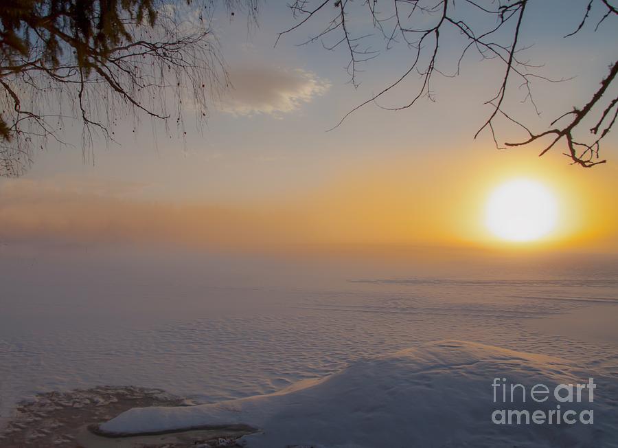 Sunset Photograph - Comfortable Winter View by Rose-Maries Pictures