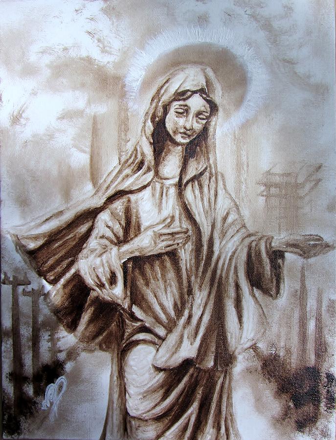 Comforter of the Afflicted Madonna Art Virgin Mary Christian Paintings Painting by Marta Sytniewski