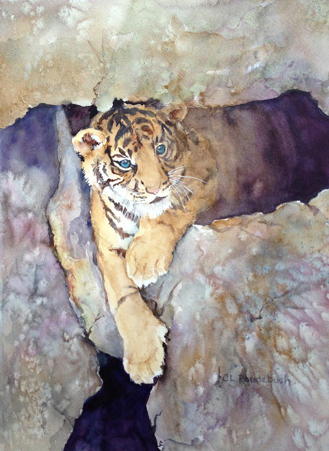 Wildlife Painting - Tiger Cub by Cynthia Roudebush